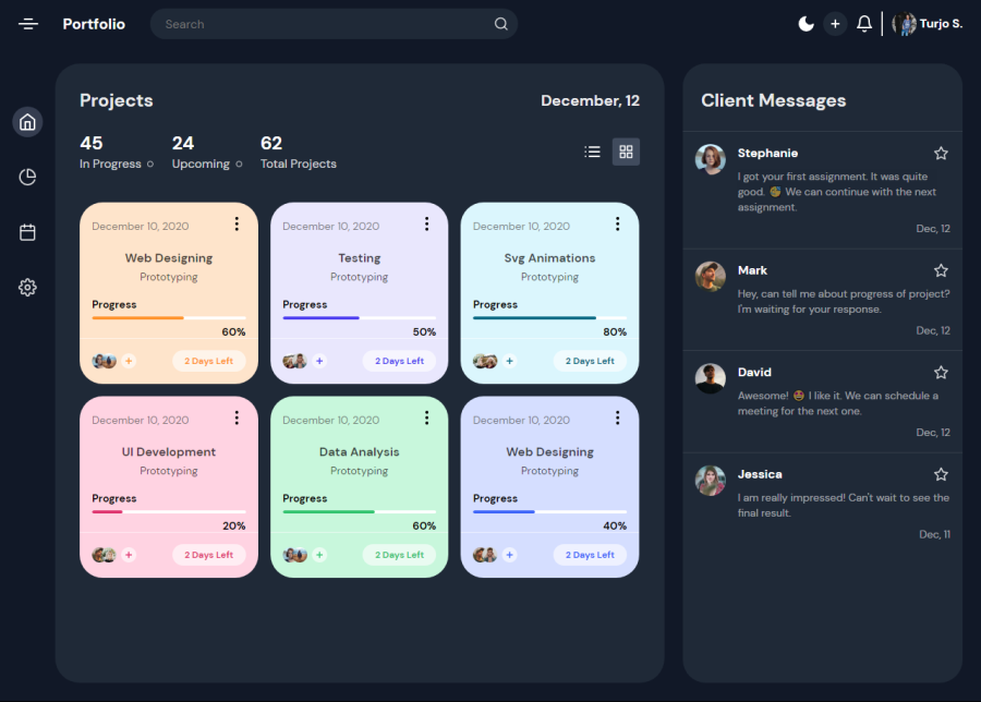 I will create Responsive Admin Dashboard