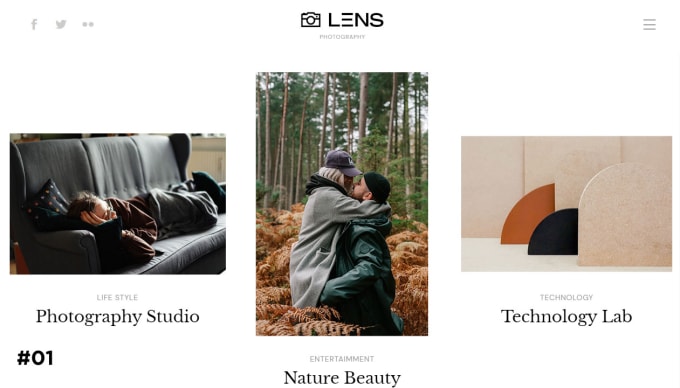 I will create responsives photography portfolio website