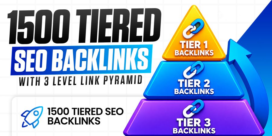 1500 Tiered Backlinks with 3 Level Link Pyramid and Full Report