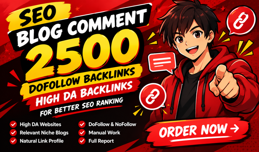 Get 2500 powerful blog comment backlinks with High DA