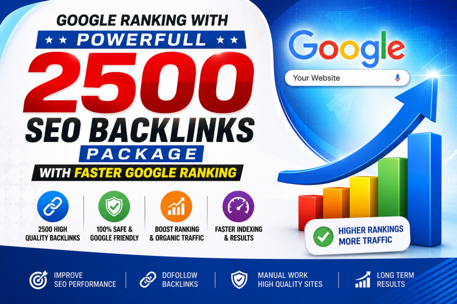 Google Ranking With - Powerfull 2500 SEO Backlinks Package With Faster Google Ranking 