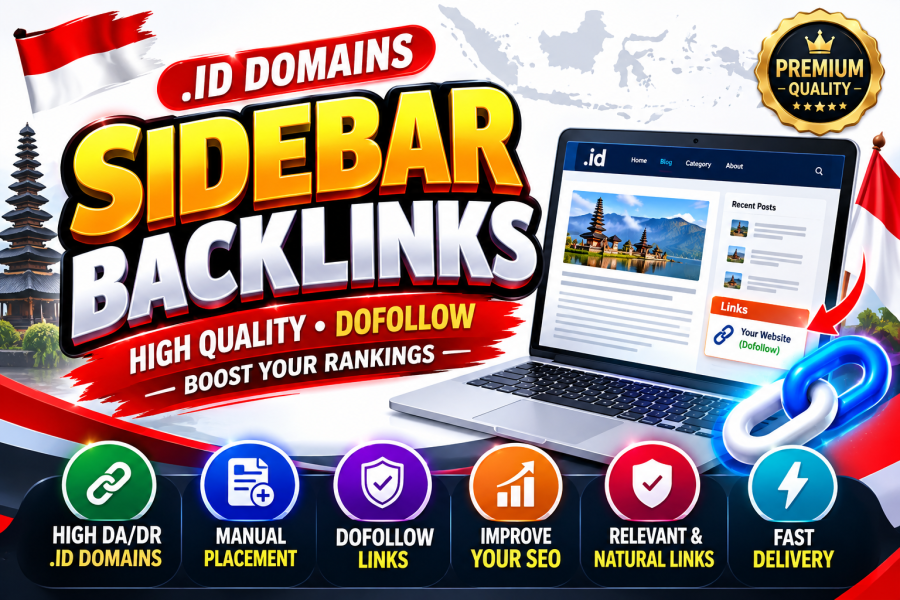 PowerFul 40 INDONESIAN .ID SIDEBAR/BLOGROLL PBN High DA/DR Indexable Domains
