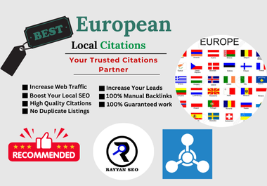 I Will Build Top European Local Citations for Any Country to Boost Local SEO