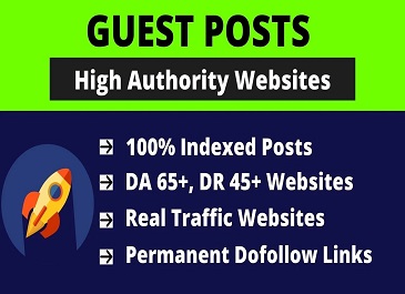 Write and Publish 10 GUEST POSTS on DA 50+ Google News Approved indexed Site 