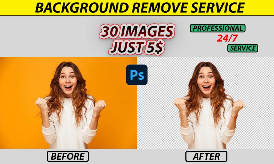 I will remove the background of any image, product in 5 hours 