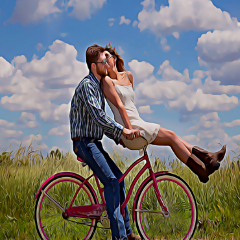 I will create colorful digital portrait art by oil painting your photos