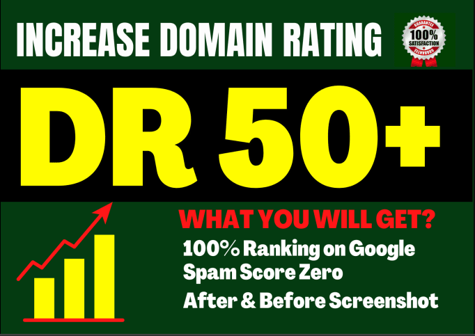 Guaranteed Increase Your Website Domain Rating 50+ Ahrefs DR 