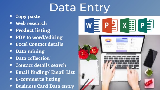 I will do excel data entry, data collection, web research, copy paste, data entry
