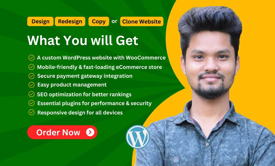 I will create ecommerce website or online store using woocommerce and wordpress