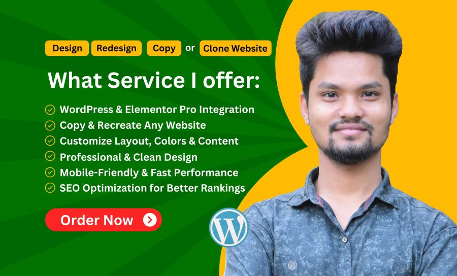 I will copy clone any website with wordpress elementor pro