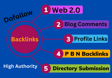 100% Dofollow SEO Backlinks Profile Backlinks, Web 2.0 Backlinks, Blog Commenting