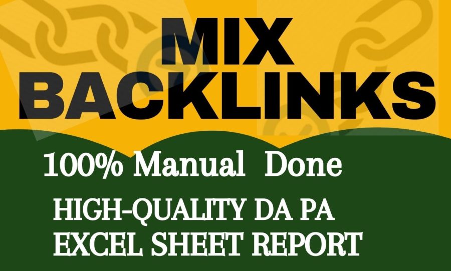 I will make 200 mix backlinks to high da websites 