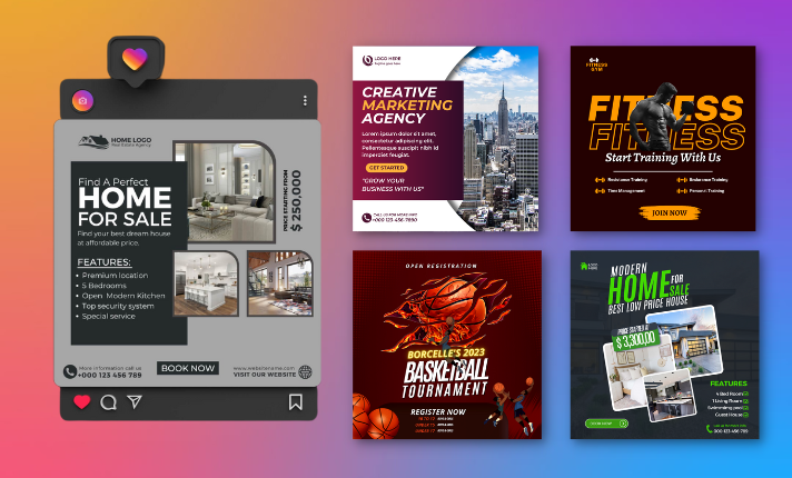 I will create professional social media design in canva