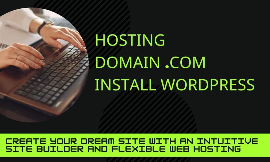 Hosting + .com domain for 1 year renewable