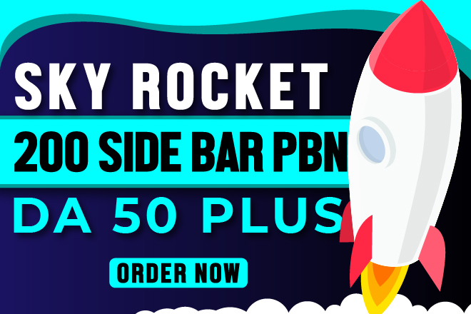 Get Powerful 200 Sidebar PBN DA 50 PLUS Backlinks