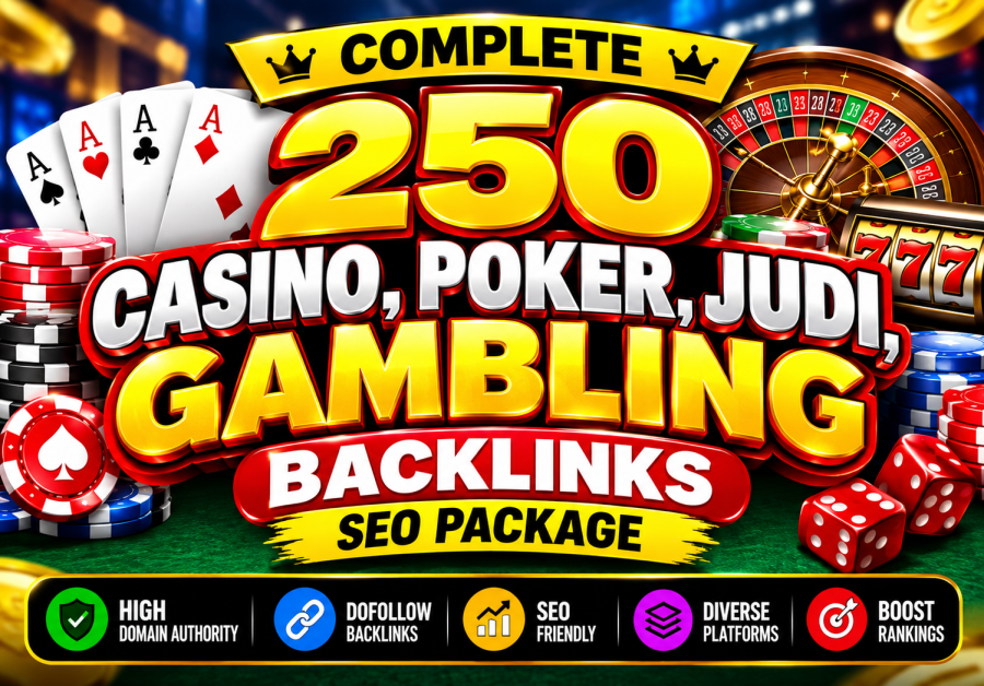 250 Casino SEO Backlinks Package | Poker, Judi & Gambling Niche Links