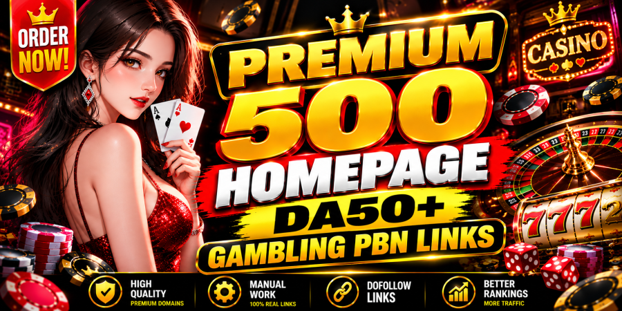 Premium 500 Homepage PBN Links for Gambling Websites