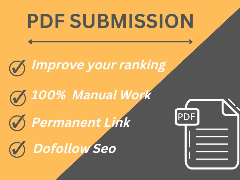 I will manually create 50 pdf submission to high quality pdf sharing sites 