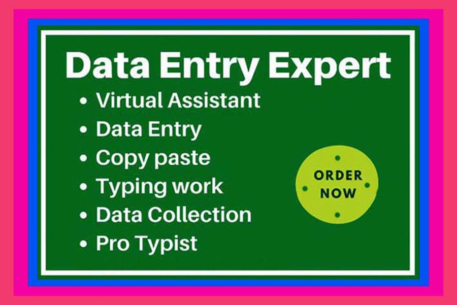 I will do all Data Entry, Data Collection, Virtual Assistant, Typing Work, Documents convert.
