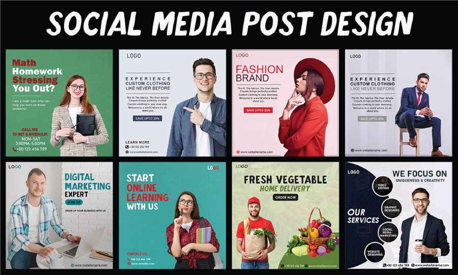 I will create attractive social media post designs for you