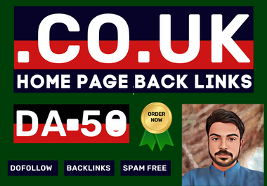 High authority .CO.UK 50 Homepage Backlinks
