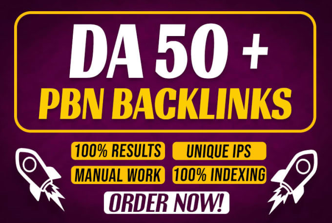 I will Build, All DA50+ High Quality 20 PBN Backlinks, To Website Improving