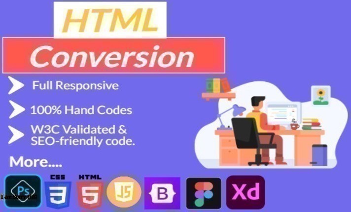 I will do PSD to HTML, Figma to HTML, and xd to HTML conversion with bootstrap 5
