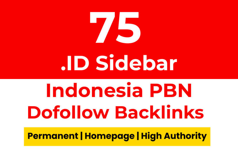 75 Premium .id Indonesian Sidebar Blogroll Homepage PBN ID Backlinks