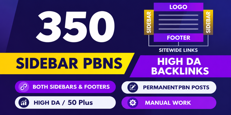  Permanent 350 Sidebar-blogroll-footer DA 50 Plus homepage PBN Backlinks