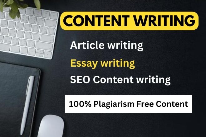 I'll write Articles, Blogs, SEO content for you.