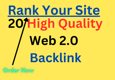 I will create 20 web 2 0 contextual and permeant backlinks 