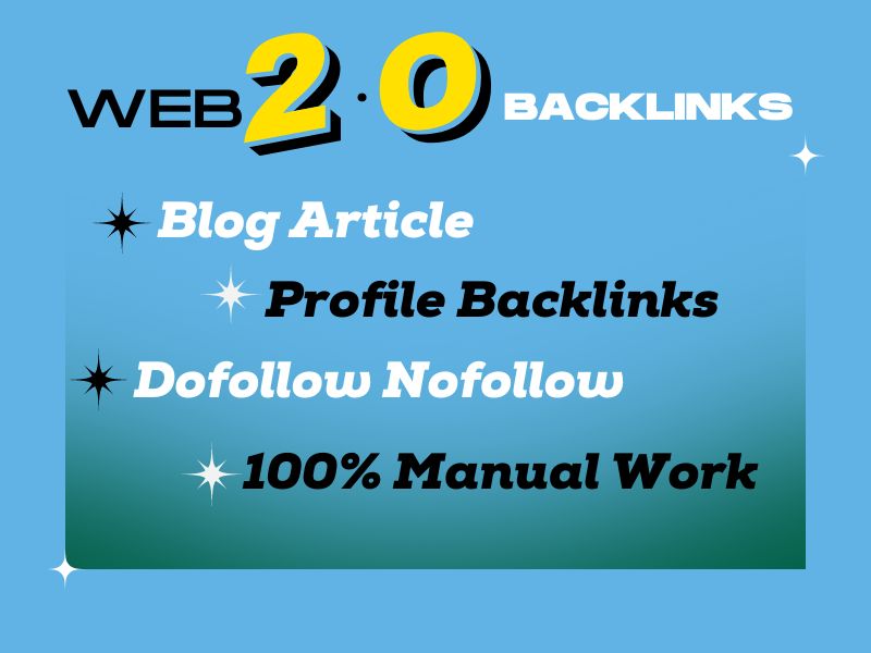 I will manually provide 70 web 2.0 dofollow backlinks to high DA PA website