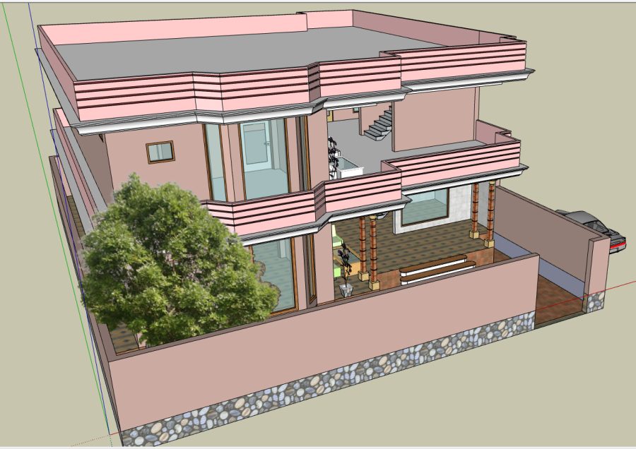 2D Drawing & 3D Building Making 