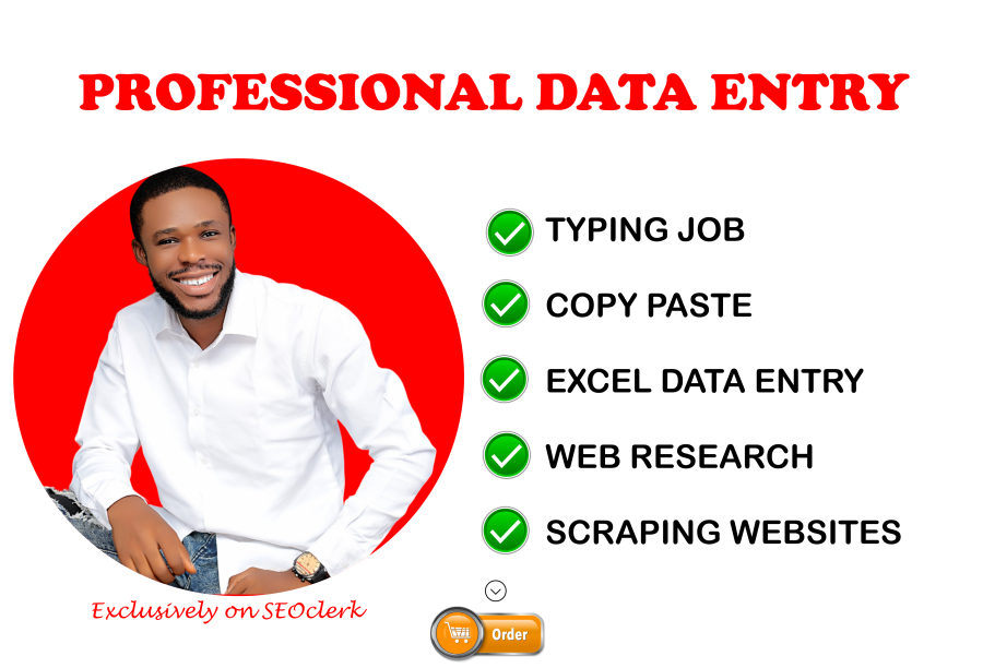 I will do excel data entry, copy paste, PDF to excel, web research and typing