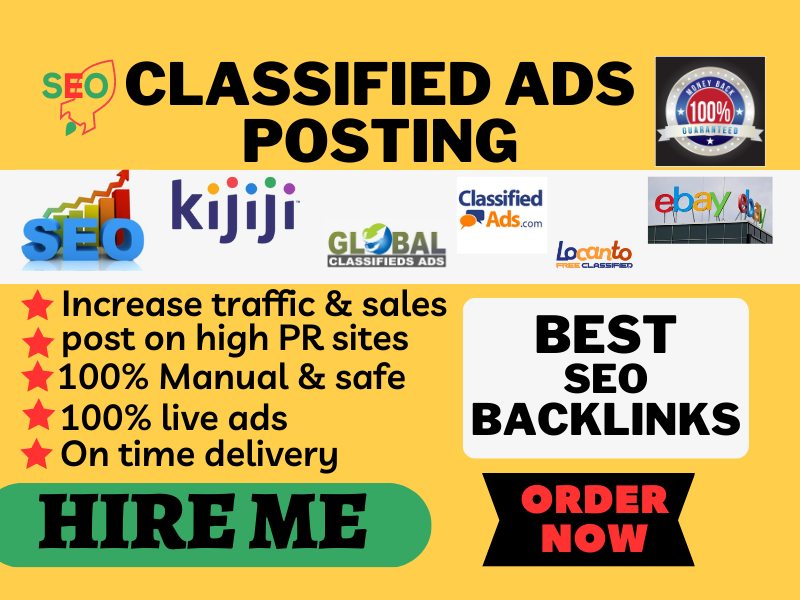 I will provide 100 top sites ad posting for google ranking