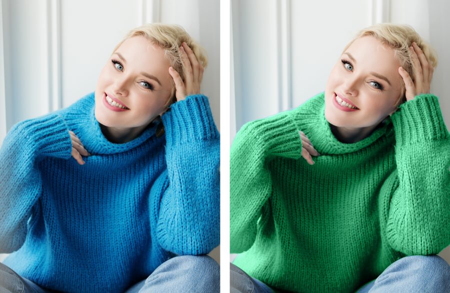 I change the color in one area of the image