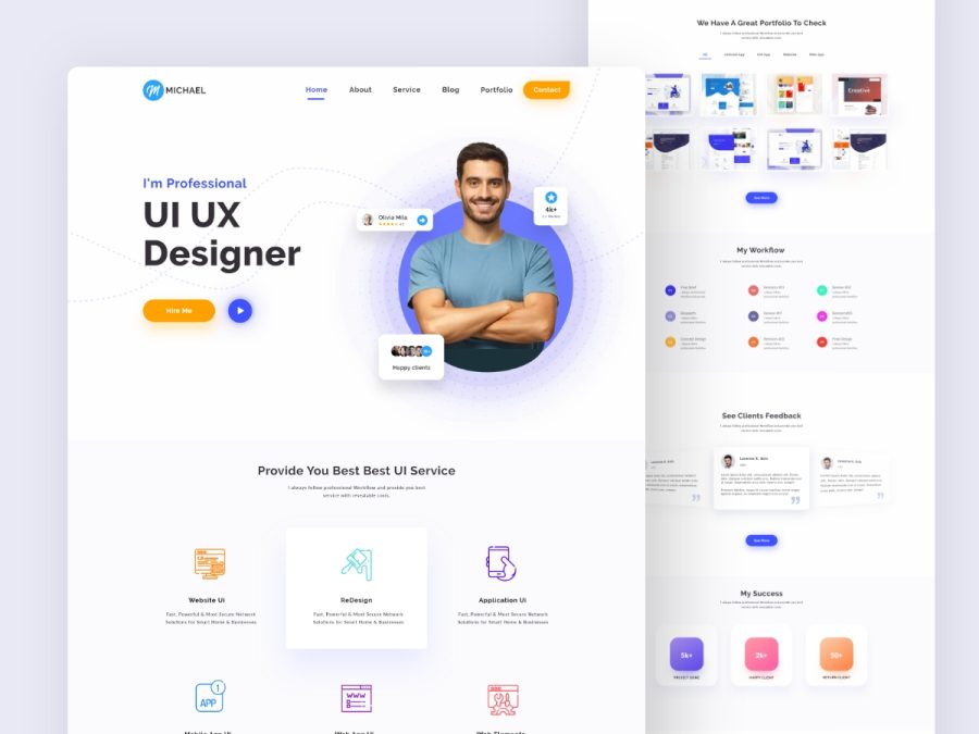 I will Design and Develop Your Personal Portfolio Resume website