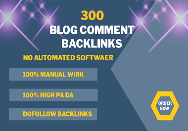  I will create 300 dofollow blog comment SEO backlinks