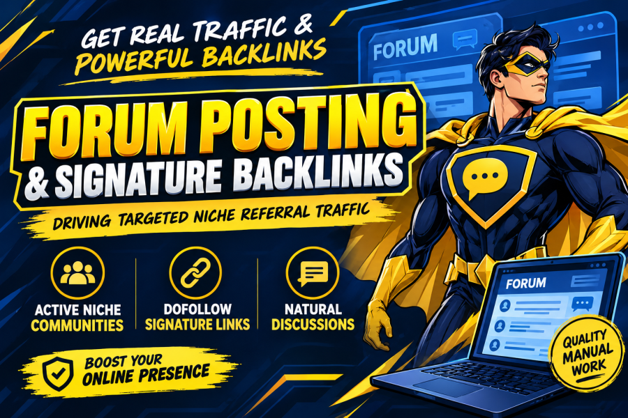 Get 100 Top-quality Forum backlinks 