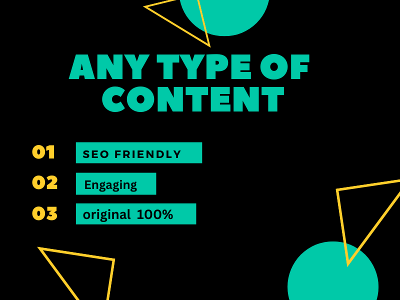 I will write amazing unique content for you