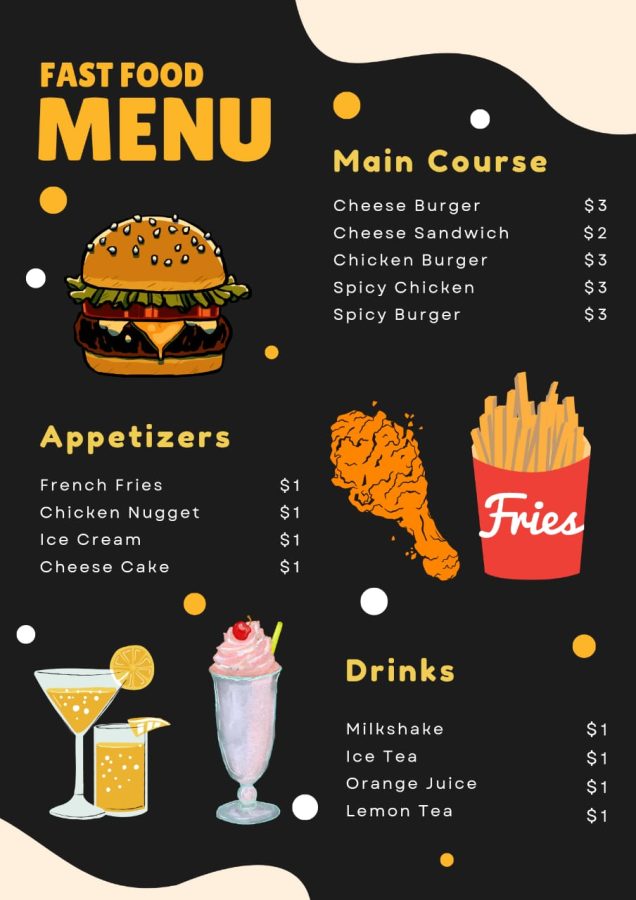I will design an attractive and unique food menu, restaurant menu and other types of menu