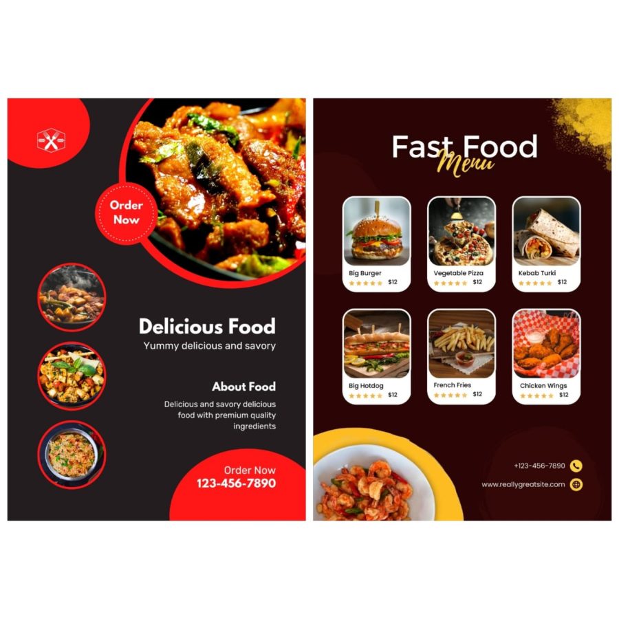 I will create an amazing flyer of resturant and food flyer