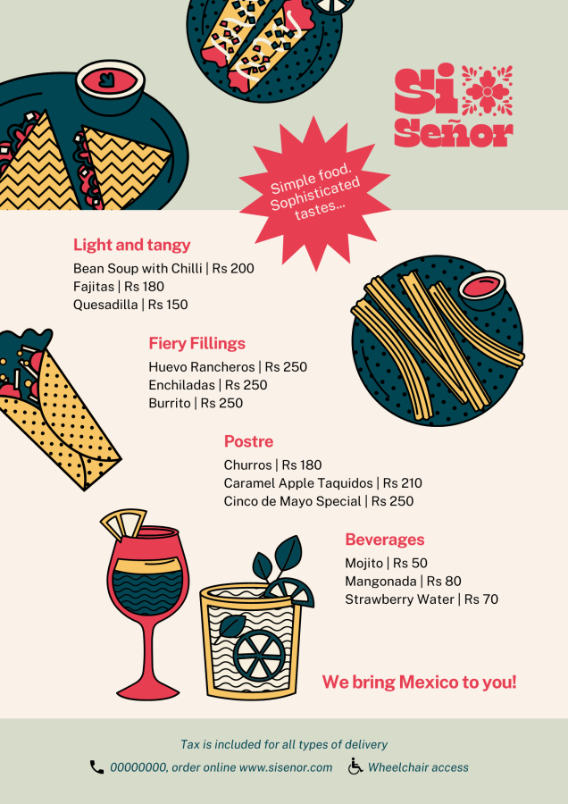 I will design an attractive and unique food menu, restaurant menu and other types of menu