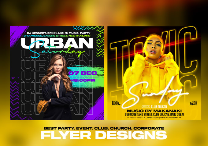 I will design a concert, nightclub, church, event or party flyer