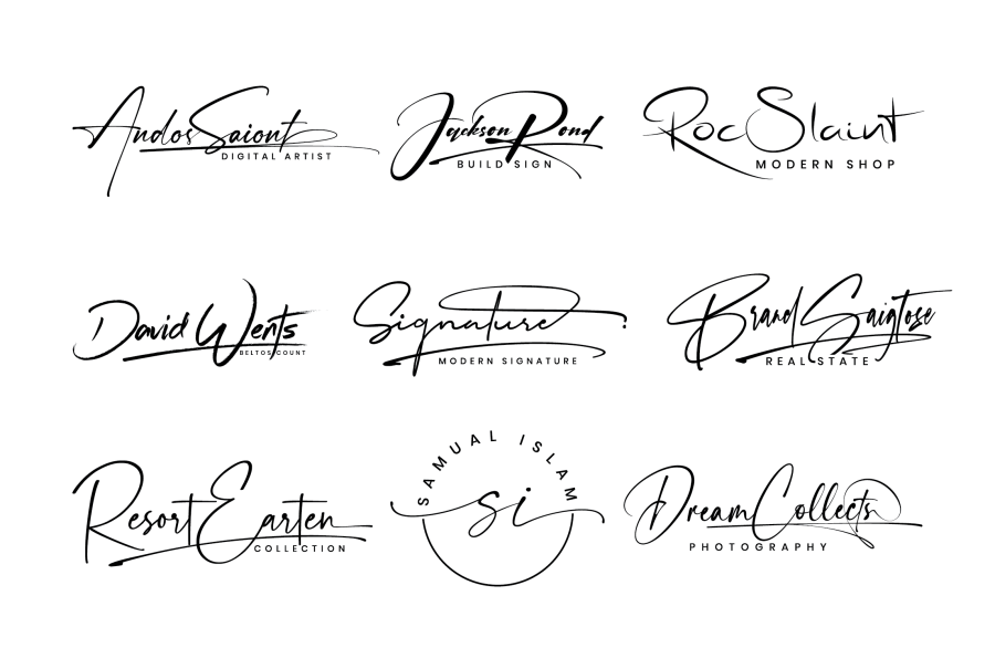 I will design signature, handwritten, cursive, scripted, handwriting logo