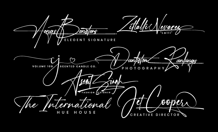 I will design signature, handwritten, cursive, scripted, handwriting logo