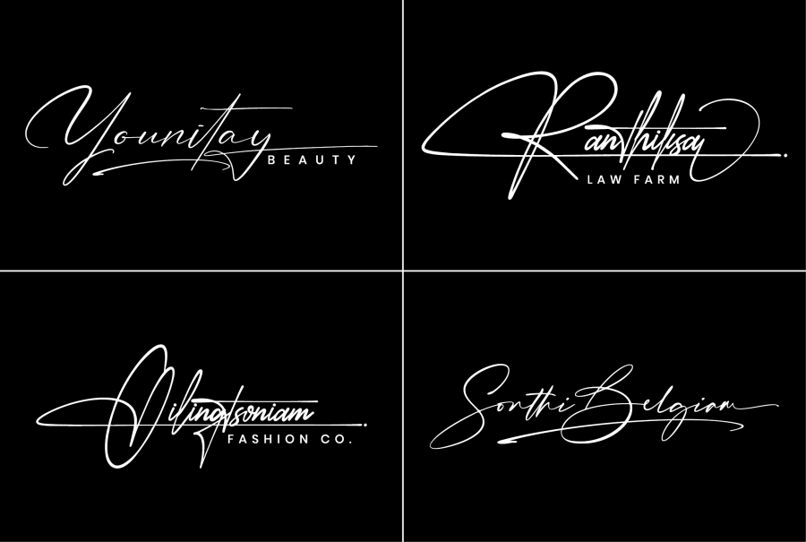 I will design signature, handwritten, cursive, scripted, handwriting logo