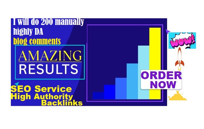 I will do 200 manually highly da blog comments backlinks