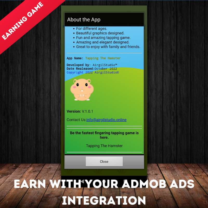 I will make a finger and tapping earning game for you