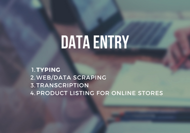 I'll deliver High-Quality "Data Entry" Work